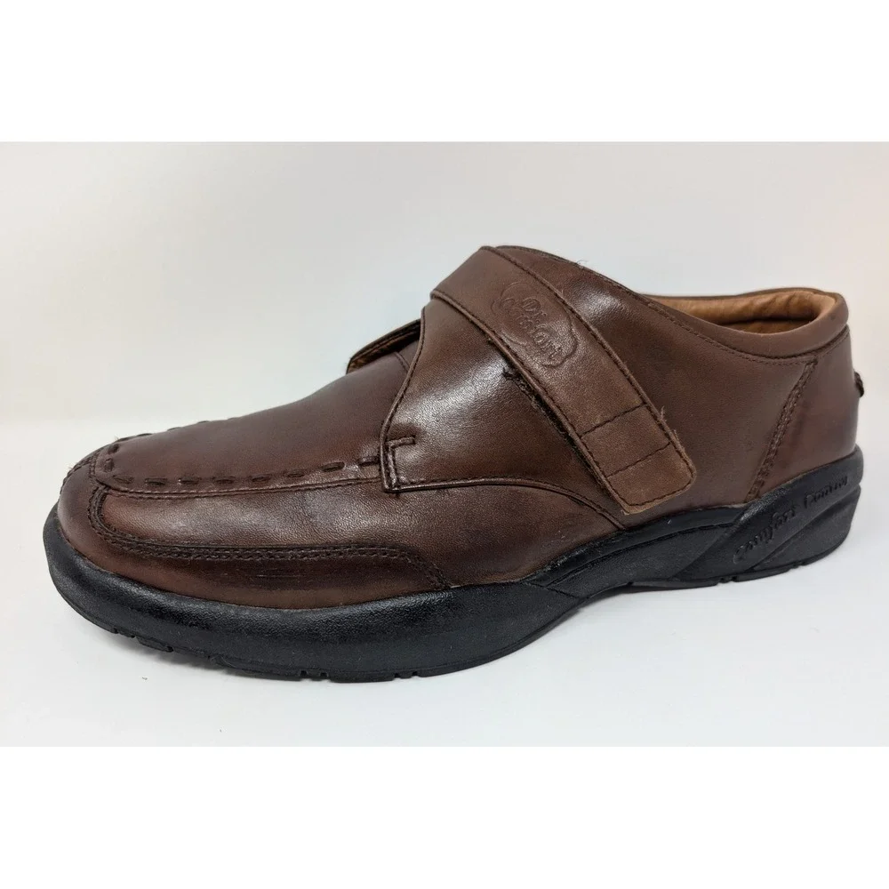 Dr. Comfort Frank Mens Brown Leather Orthopedic Diabetic Shoes 9.5 W 6221 NICE!
